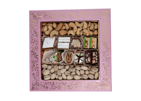 Assorted Sweets & Dry Fruit Gift Box – 1 LB