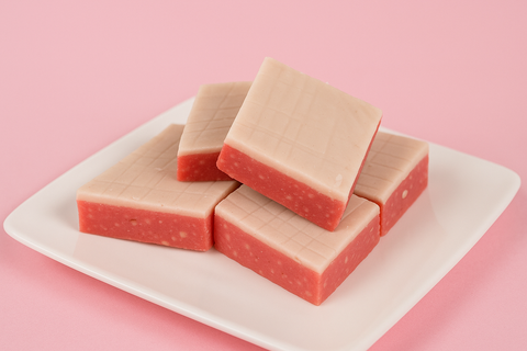 Strawberry Kaju Katli